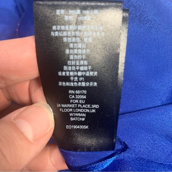 The East Order women's large purple blue plaid wrap skirt belted grunge prep gir - Picture 11 of 12